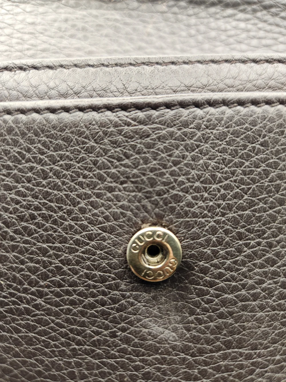 Authentic GUCCI Vintage Web Accent Leather Continental Wallet + COA + Dustbag